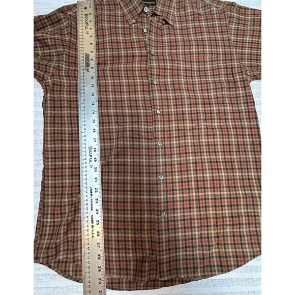 Kinloch Anderson Scotland Men's Medium Wool Blend Gingham Button-Down Shirt - Picture 5 of 8